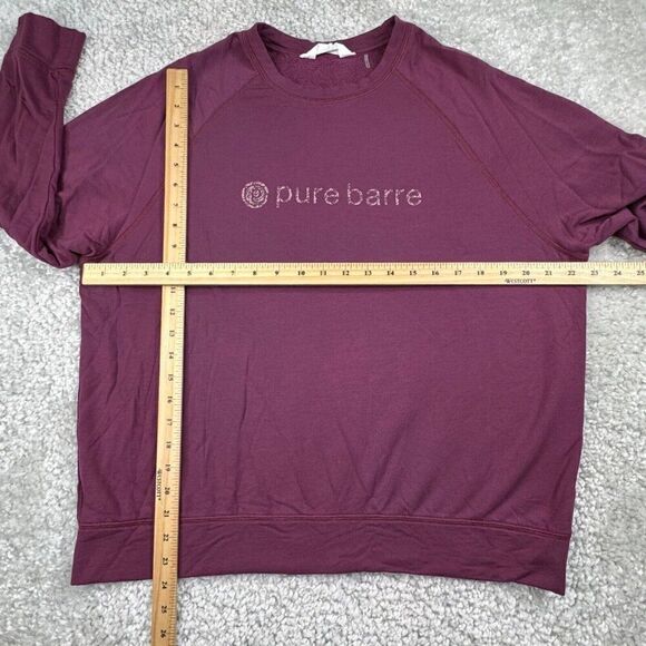 Pure Barre X TAVI Crew Neck Sweatshirt Pink Purple - Picture 7 of 9